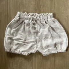 チェック柄　ウサギ耳　バルーンパンツ 100cm