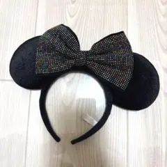 ミッキー型カチューシャ 黒