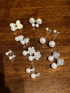 ブライダル 結婚式アクセサリー ピアス 8点 セット