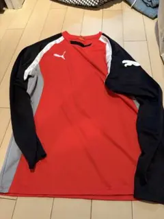 PUMA 長袖プラクティスシャツ レッド ブラックのサムネイル