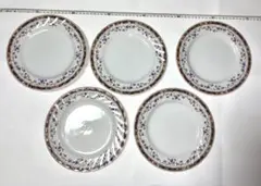 花柄のカレー皿 5枚セット