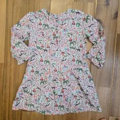 プチバトーワンピース4ans アニマル柄