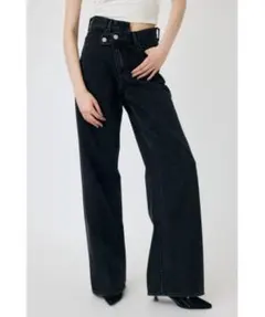 MOUSSY CROSS WAIST WIDE STRAIGHT