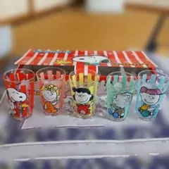レトロ スヌーピー ガラスコップ 5個セット