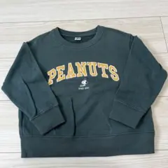 UNIQLO UT キッズ スヌーピー トレーナー 110cm ダークグリーン
