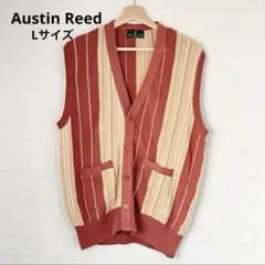 Austin Reedニットベスト ストライプ レトロ ヴィンテージ風　Lサイズのサムネイル