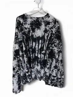 DANKE SCHON オーバーサイズ長袖カットソー ブラック/ホワイト