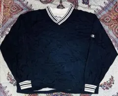 【希少】 ヴィンテージ　90s champion ナイロンプルオーバー　ネイビー