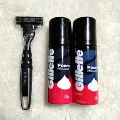 新品未使用】ジレット 使い捨てカミソリ＆シェービングフォーム✕9