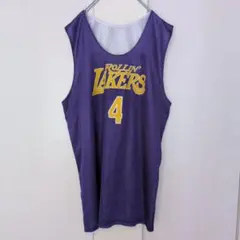 【リバーシブル】レイカーズ　ゲームシャツ　パープル×ホワイト　バスケ　ビンテージ