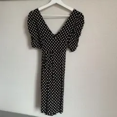 ☆ドット柄☆ウエストマークワンピース