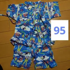 男の子　ディズニー　ミッキー　アロハ柄 ベビー甚平 95センチ