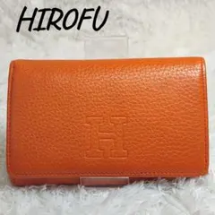HIROFU ヒロフ センプレ 二つ折り財布 オレンジ【美品】のサムネイル