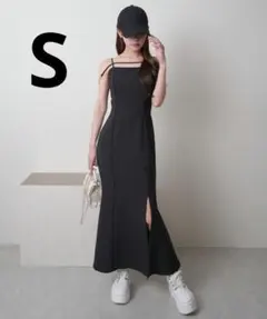 【新品】LIP SERVICE サイドシアーマーメイドキャミワンピース ブラック