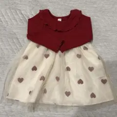 【新品タグ付き】アプレレクールのワンピ 80