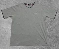 USA製 ポロ ラルフローレン グレー Tシャツ Vネック L ロゴ刺繍