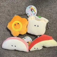 食べ物モチーフ ぬいぐるみ マスコット 5種セット つぶらな瞳のお弁当箱＋