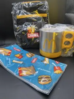【未使用】マクドナルド福袋2023チャムスコラボ マグカップ、バッグ、クロス