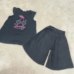 黒のタンクトップとショートパンツセット 90-95cm以下用