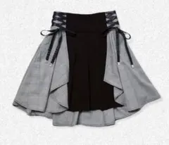 dearis スカート チェック柄 グレー 黒　アリスムカイデ