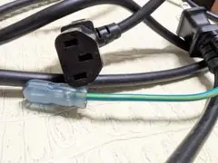 3ピンプラグ 電源ケーブル 黒