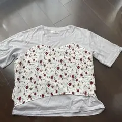 Tシャツ　Fサイズ　リボン　カットソー　シフォン
