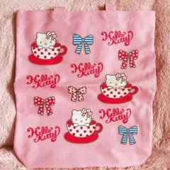 希少レア　ハローキティ　サイドファスナートート　リボン　平成レトロ　サンリオ