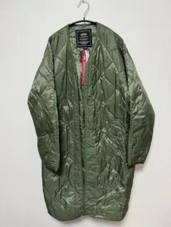 ALPHA INDUSTRIES キルティングジャケット L カーキ【美品】