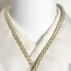 重ね襟　金刺繍水引き風三つ編み和風　伊達襟　卒業式袴