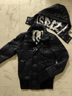 DIESEL 3way ブラックダウンジャケット XS ライダース　っぽい