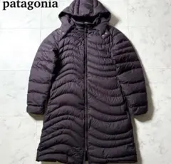 patagonia ロング ダウン コート 着脱フード S パープル