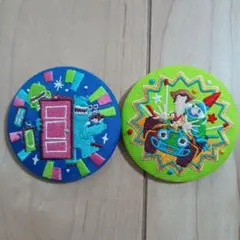 ディズニー 刺繍缶バッチ 2つセット