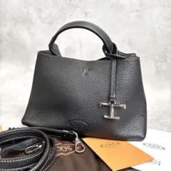 お値下げ済み!TOD'S Tタイムレス マイクロ 2way ショルダーバッグ 黒