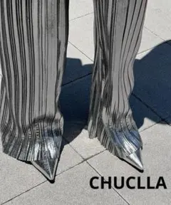 CHUCLLA　チュクラ　メタリックプリーツ イージーパンツ　シルバー　M