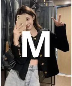 ノーカラーツイードジャケット おしゃれスタ