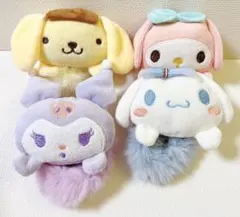 【新品】サンリオキャラクターズ ぬいぐるみシュシュ 4点セット