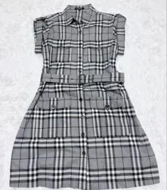 BURBERRY LONDON ノバチェック シャツワンピース 38 ベルト付き