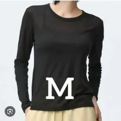 GUソフトシアークルーネックT Mサイズ 黒