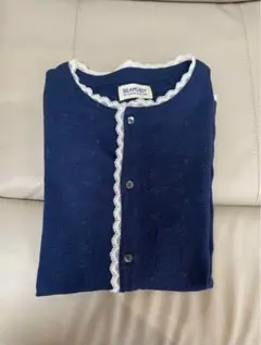 ビームスボーイ レース刺繍 カーディガン ネイビーのサムネイル