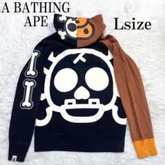 超希少 アベイシングエイプ ベイビーマイロ スカル アシンメトリー パーカー
