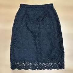 UNIQLO ユニクロ レーススカート M ブラック 総レース タイト 美品