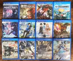PSvita　ゴットイーター　ソードアート　マイクラ　討鬼伝　12本まとめ売り