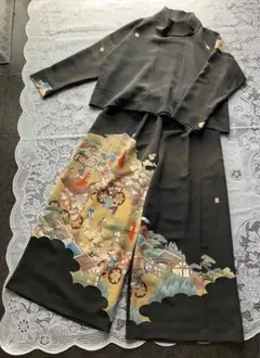 留袖リメイク　カットソー　パンツ　セットアップ