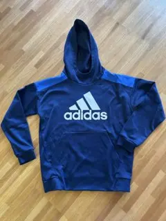 adidas フード付きパーカー 160ネイビー