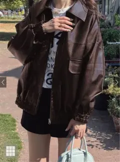 レザーブルゾン