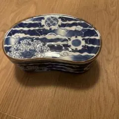 福泉窯 染付 桜流水文 三段重 陶磁器 12×16cm 物入れ - メルカリ