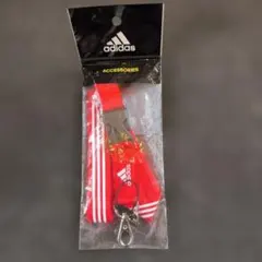 アディダス adidas ネックストラップ 3ストライプ 赤　新品のサムネイル