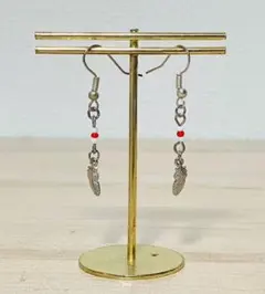 新品▼ フェザー エスニック 羽 ビーズ ピアス イヤリング ハンドメイド