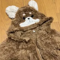 柴犬デザイン フード付きアウター 80サイズ