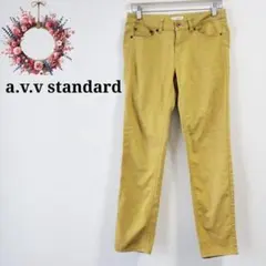 アーヴェヴェ◇チノパン カラーパンツ ストレッチ スキニー からし色 M